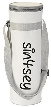 Kühltasche Für Flaschen Bis 1,5 Liter Mit Verstellbarem Trageriemen Weinkühler (weiß)