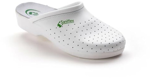 Saniflex 961-1 Médico Certificado Zuecos Mules Zapatillas Zapatos de Cuero, Hombre