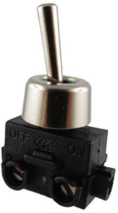 Interruttore a levetta On/Off con dado di fissaggio in metallo, 250 V, 2 A (2)