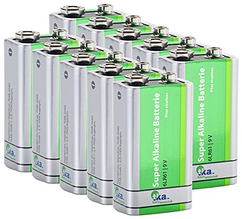 10 Piles Bloc 9V alcaline SuperLife 6LR61 [TKA]