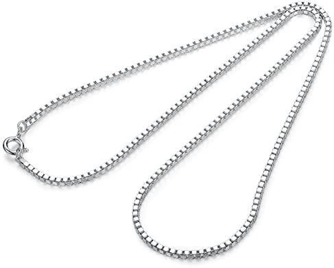 Bishilin Partnerkette Herren Kette 45CM, 2MM Venezianierkette mit Collierverschluss Halskette Silber 925 ohne Anhänger Partnerkette