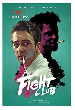 ETOMEY Fight Club Filmposter, 2 Leinwandposter, Schlafzimmer, Dekoration, Sport, Landschaft, Büro, Raumdekoration, Geschenk, ungerahmt, 20 x 30 cm
