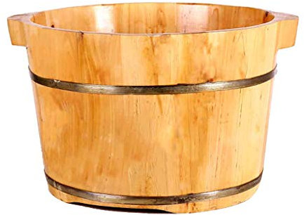 SilteD Sauna-Eimer, Badewannen-Eimer aus reinem Holz, handgefertigt, Sauna-Zubehör für Fußbadewannen, Fuß-Entspannungs-Badefass Present