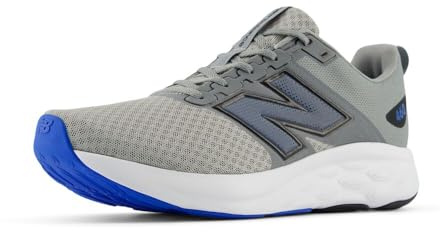 New Balance Men's 460 V4 Running Shoe, Concrete/Blue Oasis/Black, 9 W