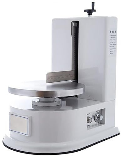 Qiang Electric Cake Turntable Cream Cake Decorating Coating Machine Automatic Cake Icing Machine Cake Smoother Machine 4-12 inch Adjustable Speed Baking Birthday Cake Tools,White