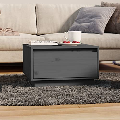 AJSEOYBS Wohnzimmertisch,Satztische FüRs Wohnzimmercouchtisch Grau 55x56x32 cm Massivholz Kiefergeeignet FüR Schlafzimmer, Wohnzimmer, BüRo, Besprechungszimmer, Arbeitszimmer