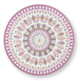 Pip Studio Lily&Lotus - Piatto per pane, viola, multicolore, 17 cm