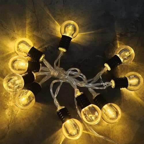 LED-ljusslinga med batteridrift - 10 LED-lampor med timer, varmvit mini-pärllampa för inomhusbruk, rum, fest, jul, bröllop, LED-batterier driven juldekoration