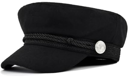 VANTOBEST Womens Fashion Newsboy Cap Visor Beret Cap French Cotton Baker Boy Hat Cabbie Cap Peaked Cap for All Seasons (Black)