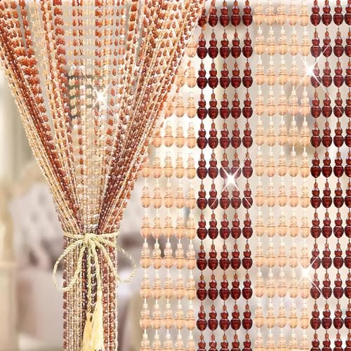 Eiauiuo Perlenvorhang Acrylvorhang Raumteiler Türvorhang aus Perlen Kristall Fadenvorhang für Balkontür Wohnzimmer Schlafzimmer Dekorativer Hängender Perlenvorhang Anpassbar(80x200cm(40 Stränge))