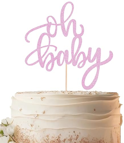EONNCNT Oh Baby Cake Topper - Baby Shower Cake Decorating Supplies for Boys or Girls, Baby Shower Cake Topper, Gender Reveal Party Supplies