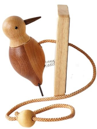 Woodpecker Türklingel – handgefertigter Türklopfer aus Holz, kreatives antikes Design, ideal für Eingangstüren, Zimmertore und Scheunenhäuser, verleiht Zäunen und Außenräumen rustikalen Charme