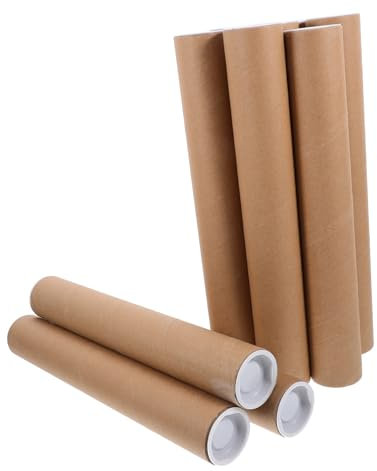 STOBOK 10stücke Pack Papprohre Zum Verpacken Braune Posterröhren Für Aufbewahrung Tragbare Pappröhren Für Poster Gemälde Und Pläne Versandrohre Aus Papier