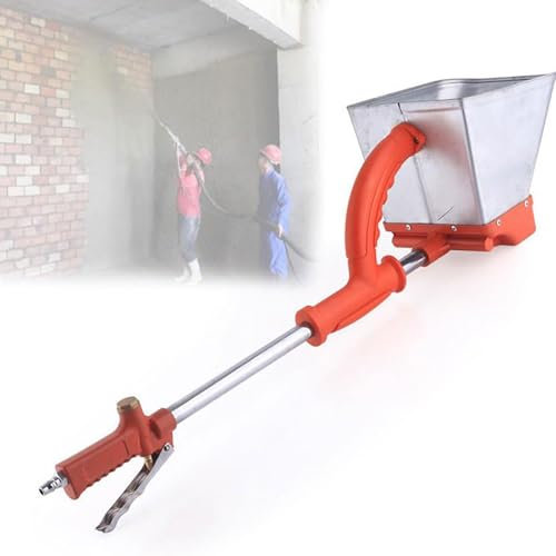LBMED Máquina Enlucido Mortero Cemento, Pistola Pulverizadora Mortero Cemento para Pared, con Diseño Junta, Cobertura Pulverización Y Chorro De Arena 4 Orificios 99%, Uniforme 360°,para Sitio,hogar