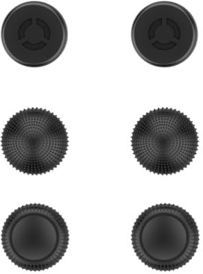Lenovo Legion Go Joystick-Kappen, 3 Paar (6 Stück), 3 Stile (konkav, kugelförmig, Zylinder), hergestellt für Legion Go, auch kompatibel mit Steam Deck & ROG Ally- Eclipse Black