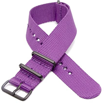 MFUPR Sport klockarmband klockarmband 18 mm 20 mm 22 mm 24 mm ersättningsrem för män kvinnor militära ränder armband, 18mm, Agat