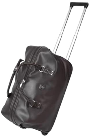 Reisetasche Mit Rollen Damen-Reise-Trolley, Reise-Handtasche mit Rollen, 20 Zoll, 22 Zoll, Leder-Reisegepäcktasche mit Rollen, Handgepäck Für Reisen(20 inch Coffee)