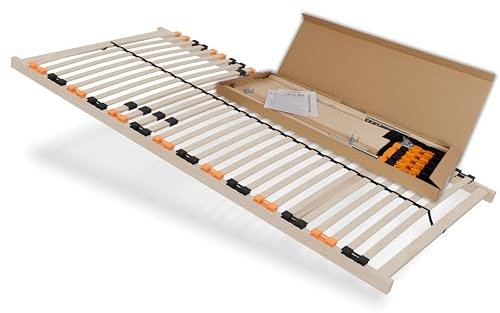 Schlaftroll Lattenrost 80x200 cm - Ergonomischer 7-Zonen-Lattenrost aus Buchenholz, Selbstmontage, geeignet für alle Matratzentypen