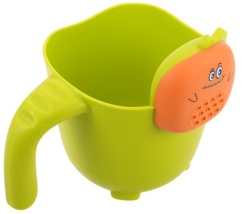 Kisangel Tasse de Rinçage Garçon Fille PP Sécurisé Forme Cartoon Adorable Poignée Ergonomique Gobelet Bain Multifonction pour Lavage Cheveux et Bain Garçon Fille