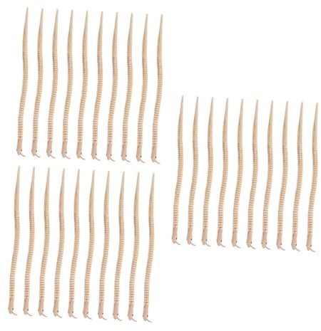 Abaodam 30 Stck. Teiliges Holzspielzeug Schlangenmodell Naturbelassen Realistische Unbemalte Holzschlangen als Deko Gartenspielzeug und Halloween-spukspaß für Erwachsene
