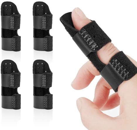 Coiejdoyy Fingerschiene Zeigefinger, Fingerbandage mit Metallschiene, Finger Schiene Bequem und atmungsaktiv, Daumenbandage Links für Arthritis Schnapp Finger Fingerstütze