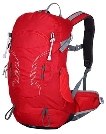 Slalomväskor 30L Utomhus Vandringsryggsäck För Män Sport Klätterväska Mochila Camping Bergsklättring Resor Vandring Motorcykel snowboardväska med(Red)