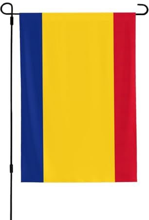 Bandiera della Romania decorativa su entrambi i lati, 71 x 102 cm, per tutte le stagioni, per esterni, veranda, giardino