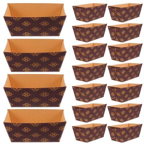 UKCOCO Moldes para Hornear Pan y Pasteles en Miniatura, 25 Unidades Resistentes al Aceite, Papel Alimentario, Ideales para Showers y Bodas