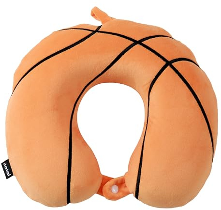 I-TOTAL® - Cuscino da Viaggio per il Collo Morbido Supporto Cervicale Divertente (SPORT) (BASKETBALL)