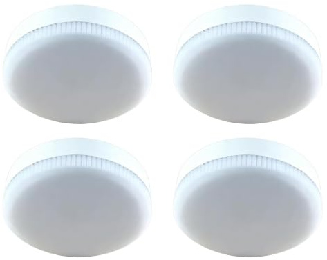 GX53 LED Leuchtmittel 9W Warmweiß 3000K, Ersetzt 70W Halogenlampe, GX53 LED Birne 990LM, 230V AC Flache Einbaustrahler für Schrankbeleuchtung Küchenlampe Deckenleuchte, Nicht Dimmbar, 4er Einheiten