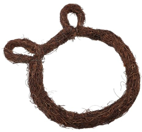 PRETYZOOM Guirnalda de Pascua Forma de Orejas de Conejo, Ratán Marrón Tejido a Mano, Decoración Versátil y Fácil de Colgar para Ventana y Hogar en Primavera