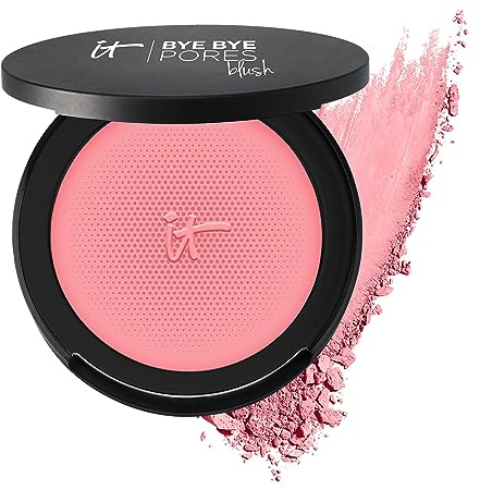 IT Cosmetics Bye Bye Pores Blush, Je Ne Sai Quoi - Sheer, Buildable Color - Diffuses the Look of Pores & Imperfections - With Silk, Hydrolyzed Collagen, Peptides & Antioxidants - 0.192 oz