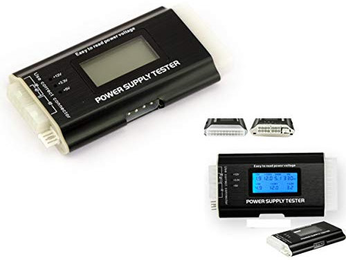 KALEA-INFORMATIQUE Tester digitale per alimentatori ATX e cavi Molex SATA ATX 20/24 P4 P6 P8. Visualizzazione della tensione in tempo reale
