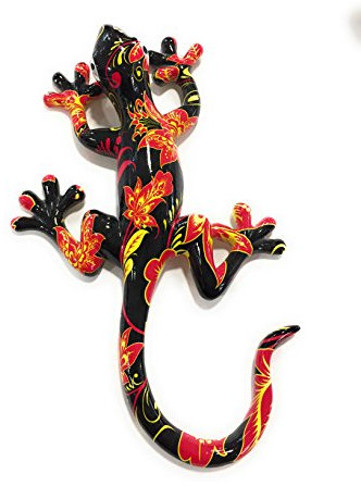 AMBIANCE SUD, décoration résine Salamandre Petit modèle D, Environ 18x12cm