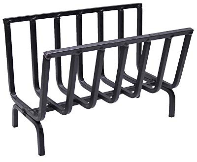 Fonderia Bongiovanni | Brucialegna | porta legna | portalegna da interno | portalegna da esterno | braciere | in ferro per camino e barbecue (cm 48x25x32h)
