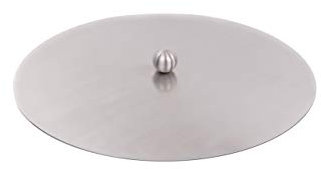 KTC Tec Braciere in acciaio inox, per terrazzo, barbecue, braciere, braciere, da giardino, patio, coperchio in acciaio inox, 52 cm