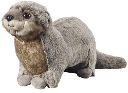 Bauer Spielwaren Deine Tiere mit Herz Otter stehend: Kleines Kuscheltier zum Kuscheln und Liebhaben, ideal als Geschenk, 27 cm, braun (12518)