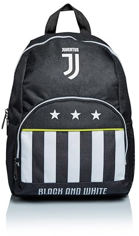 Juventus Seven Kleiner Rucksack, Best Match, Schwarz und Weiß, Kindergarten & Freizeit