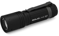 Solidline ST7, super helle LED Taschenlampe, fokussierbar, 360 Lumen, 180m Leuchtweite, 4h Leuchtdauer, inkl. Batteriesatz und Taschenclip