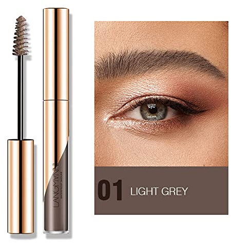 Gel à sourcils, teinture pour sourcils, teinture des sourcils, gel semi-permanent pour tatouage des sourcils, imperméable à l'eau, résistant à la transpiration, séchage rapide, gel à sourcils (gris
