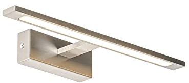 Qazqa led Design Wandleuchte, Wandlampe - Jerre - Silber Farbe, inkl. 13W integrierter LED, 2700K, warmweiß, 41.5cm, IP44, Ideal als Badezimmerlampe und