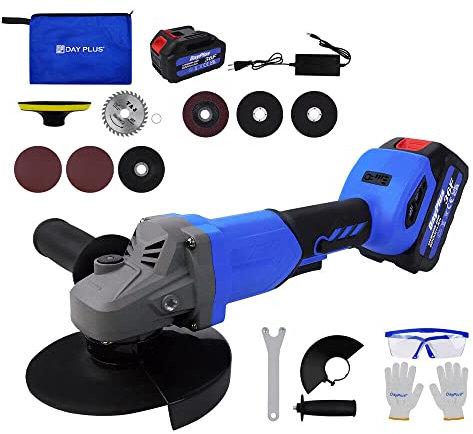 Akku-Winkelschleifer Werkzeuge, Winkelschleifer, 10000RPM, 115mm Scheibenschleifer mit Metallschleifscheibe