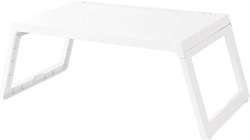 LXYDPZ Laptop-Betttisch, Schreibtisch, faltbar, Kunststoff, tragbar, Frühstück, Faule Couch, Studenten, weiß, klein