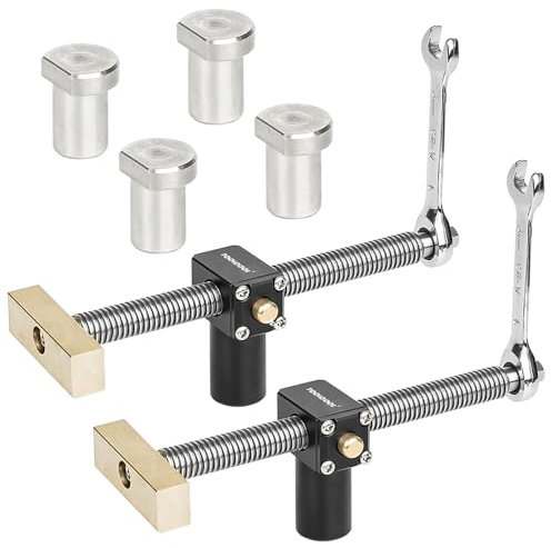 TOOLCOOL Bench Dog Clamp 20mm Dog Hole Clamps Woodworking MFT Table Workbench Accessories Quick Clamp and Release (2 Pack)