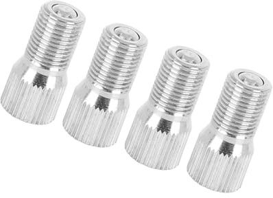Motoforti 4pcs 19mm Chrome Tyre Valve Cap Extension Adaptor for Car Truck Long-lasting