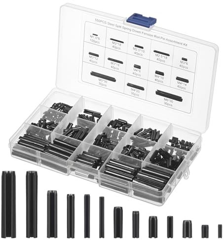 Bczhieulw Set di 550 Perni Elastici, Goupille di Sicurezza - Misure da M1.5 a M6, Fissaggi in Robusti per Vari Usi