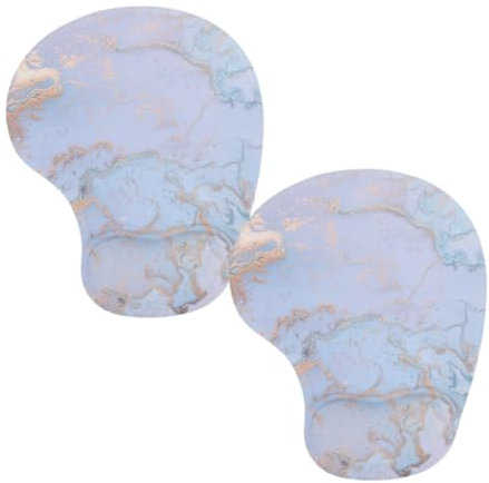 SEWACC 2pièces Tapis De Souris De Jeu Antidérapant pour Bureau avec Motif Marbre Lavable à Eau Compatible Souris Laser Optique