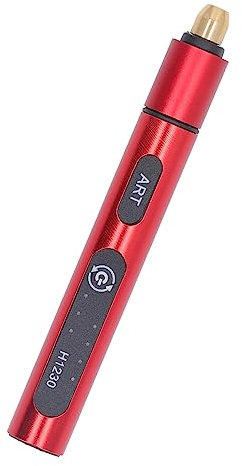 Elektrischer Gravierstift, Wiederaufladbar, 3-Gang-Akku-Rotationswerkzeug Zum Schleifen und Schnitzen (Rot)