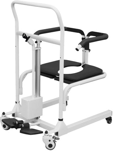 SXTYFBB Elektrischer Patientenlift für zu Hause, tragbarer Rollstuhllift, Transferstuhl mit 180 ° geteiltem Sitz, Transportrollstuhl, Duschstuhl für ältere Menschen mit Behinderung