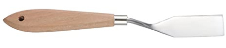 HOMSFOU Spatola per Pittura in Legno e Acciaio Inox 2# Scarpia Flessibile per Pittura Acrilica e Oli